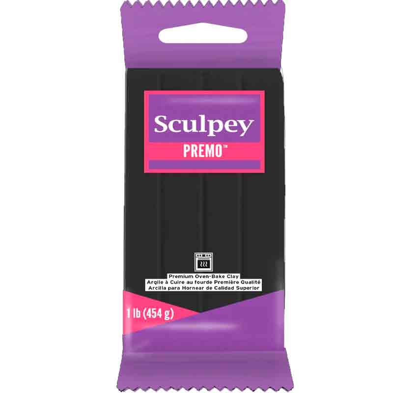 Sculpey Premo Oven-Bake Clay (1LB bar) - Black  SCLPE1 5042